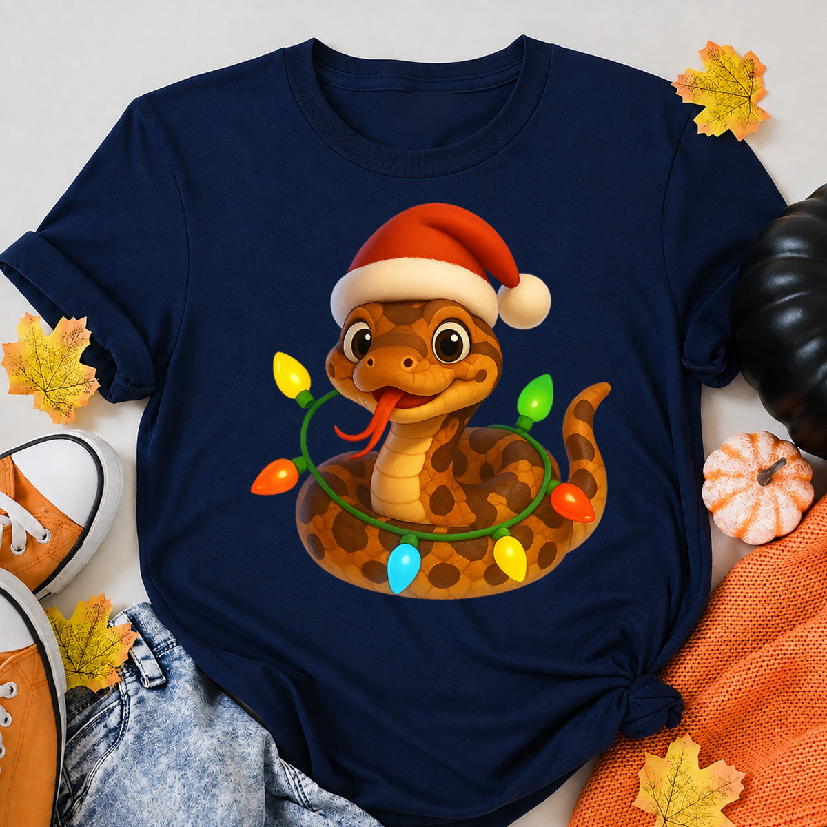 Fox Snake Christmas Lights T-Shirt - product view 8