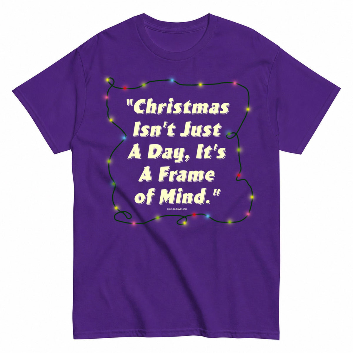 Frame Of Mind Lights Christmas T-Shirt - product view 2