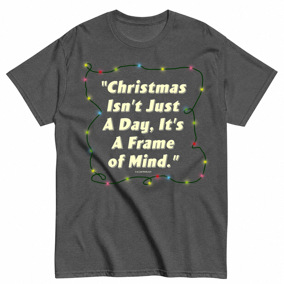 Frame Of Mind Lights Christmas T-Shirt - product view 3