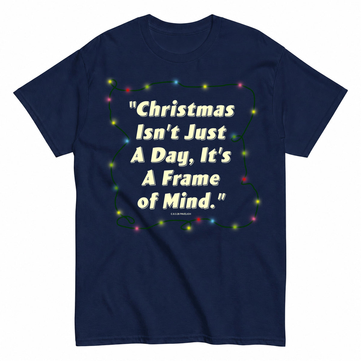 Frame Of Mind Lights Christmas T-Shirt - product view 4