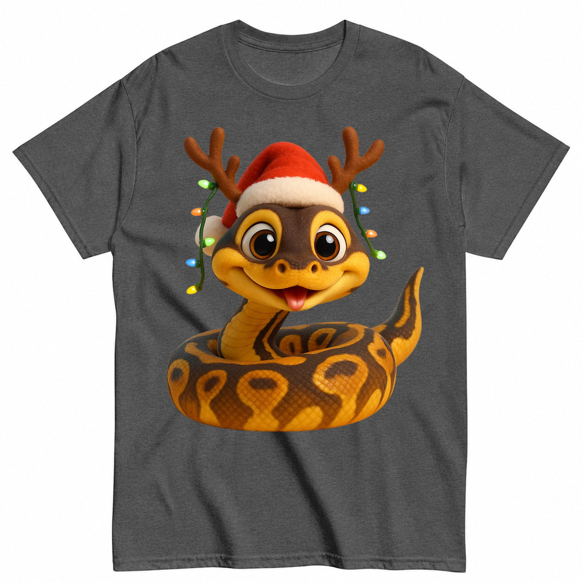 Freeway Ball Python Christmas Lights T-Shirt - product view 3