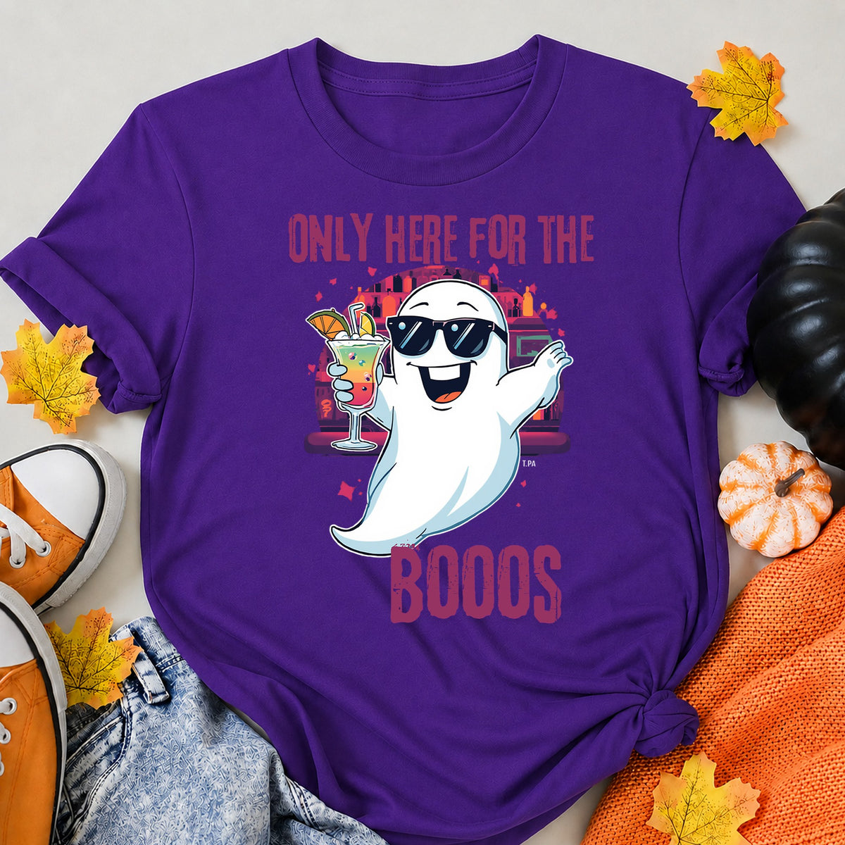 Ghost Party Halloween Shirt in Blue – alternate view