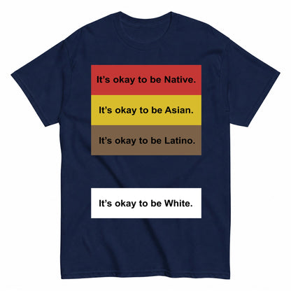 KAVENRO It's Okay to Be You graphic T-shirt in navy with colorful illustrated design
