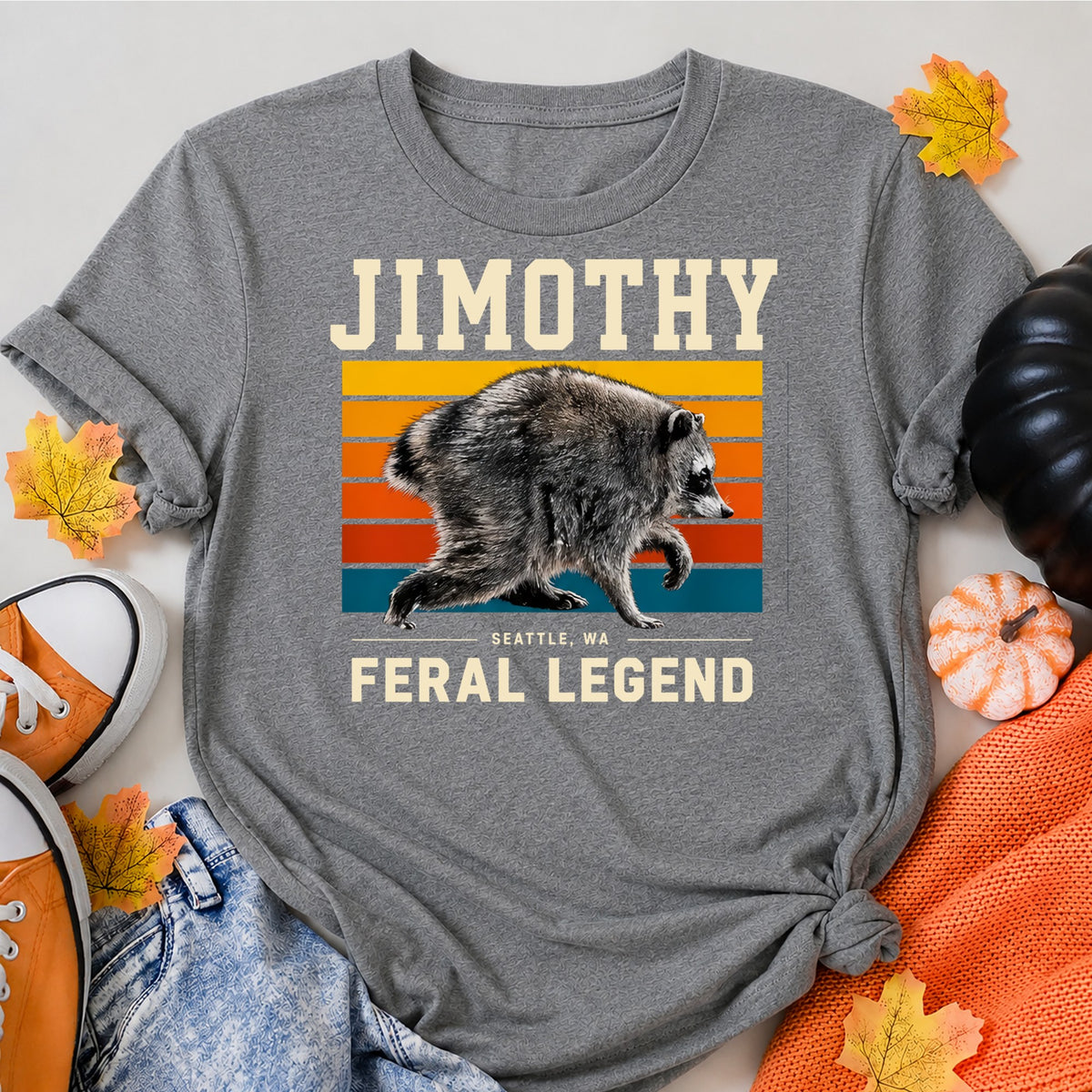 Jimothy Raccoon Seattle Feral Legend Meme T-Shirt