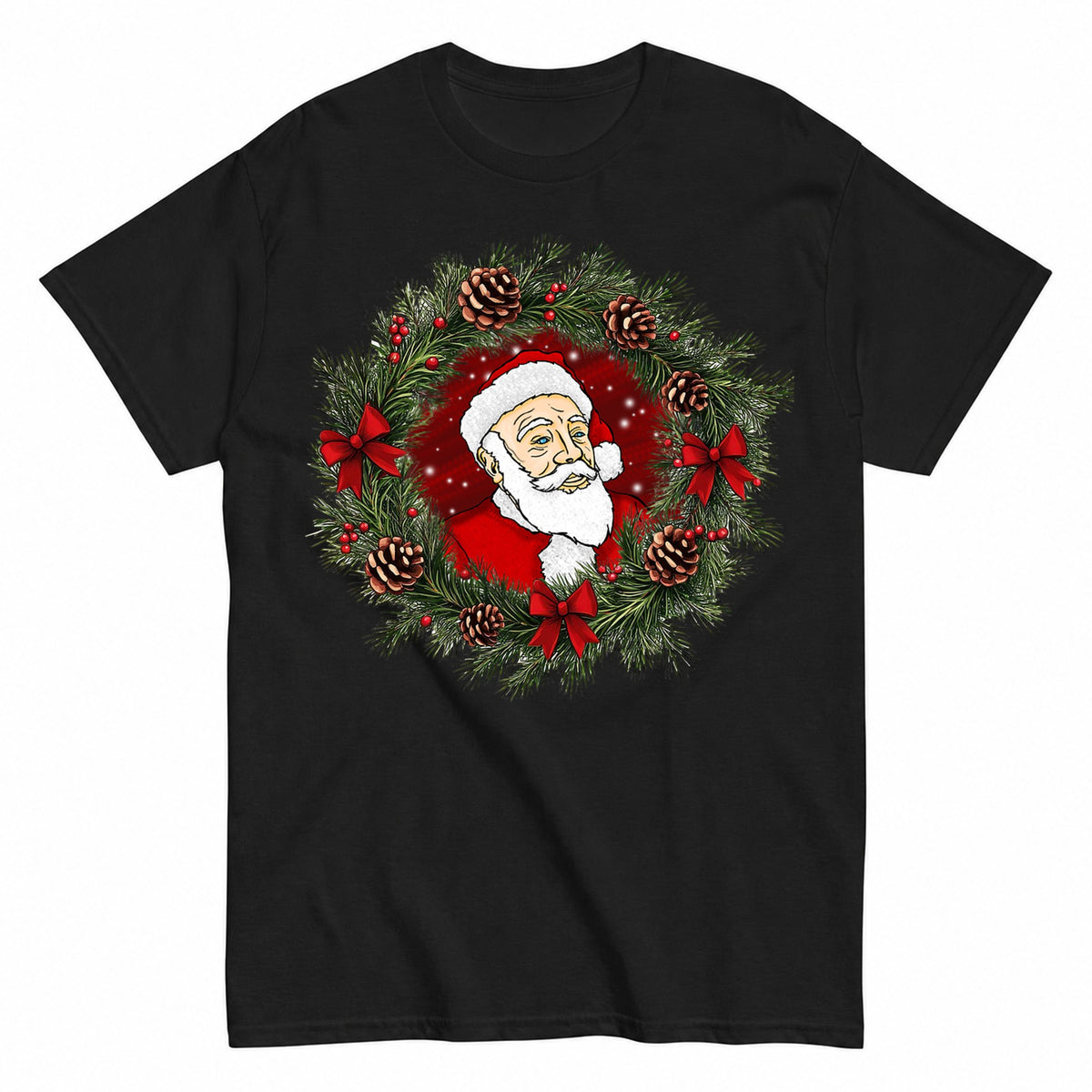 Kringle Wreath Christmas T-Shirt - product view 1