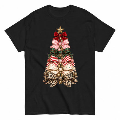 Layered Ribbon Bow Christmas Tree Elegant T-Shirt - product view 1