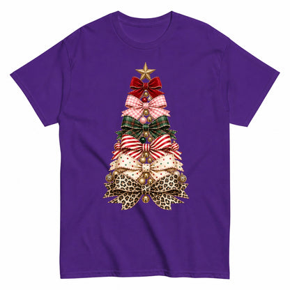 Layered Ribbon Bow Christmas Tree Elegant T-Shirt - product view 2