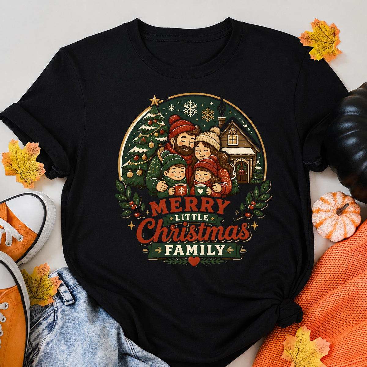 Merry Little Family Christmas T-Shirt - product view 5