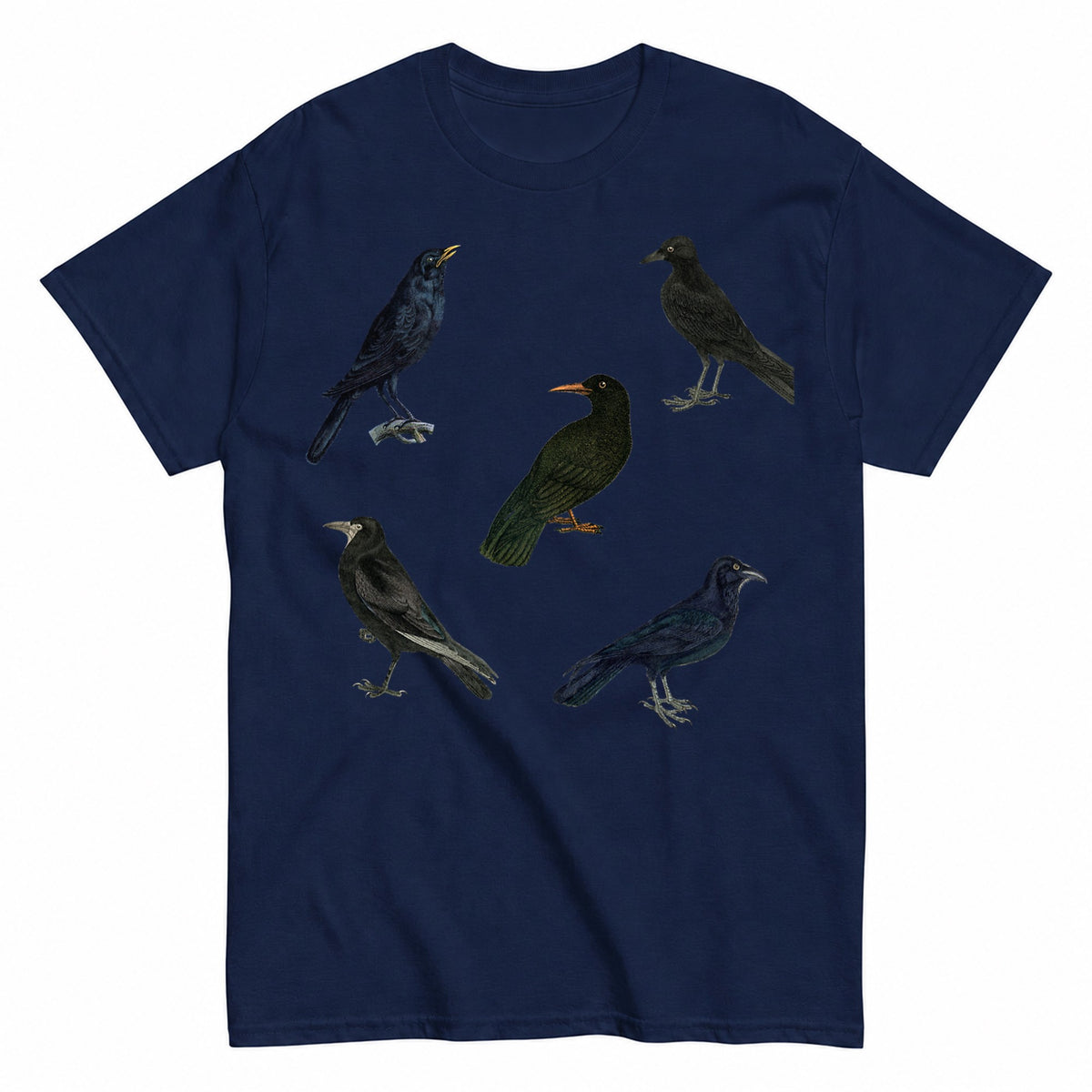 Murder Of Crows Halloween Shirt in Navy – product view