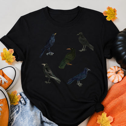 Murder Of Crows Halloween Shirt in Black – alternate view