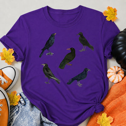 Murder Of Crows Halloween Shirt in Blue – alternate view