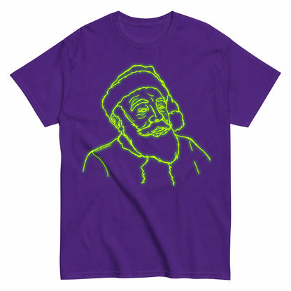 Neon Green Santa Christmas T-Shirt - product view 2