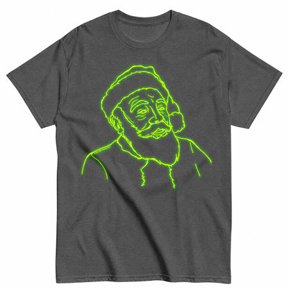 Neon Green Santa Christmas T-Shirt - product view 3
