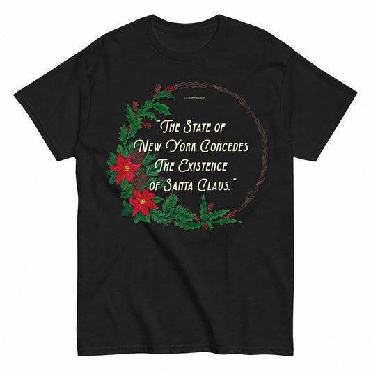 New York Wreath Christmas T-Shirt - product view 1