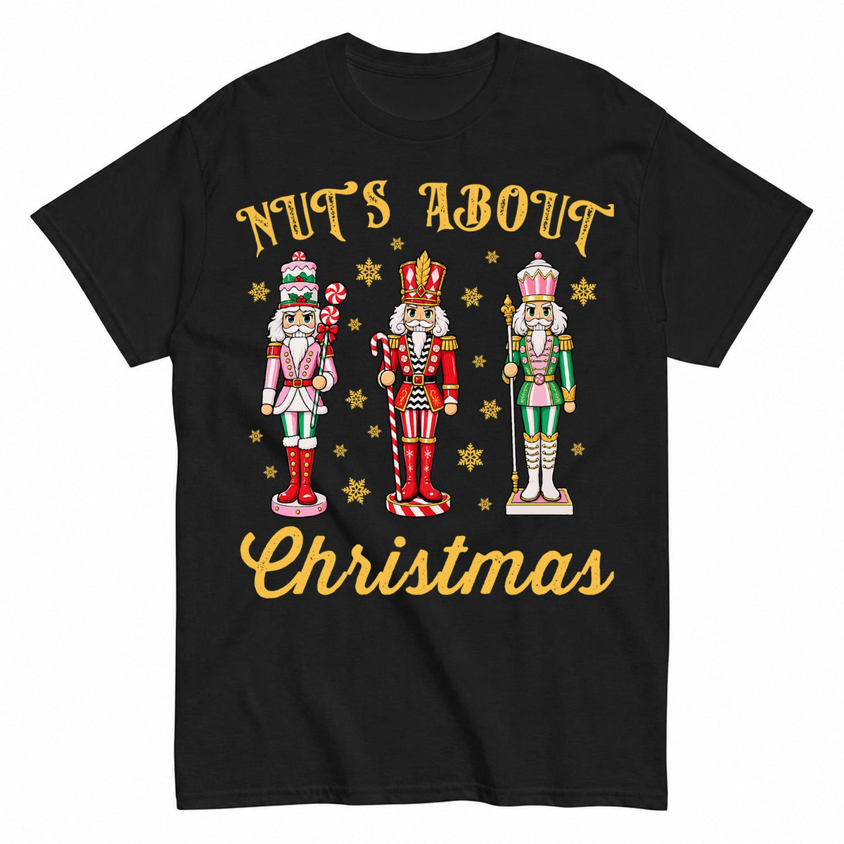 Nuts About Christmas - Xmas Lovers Nutcracker Joke T-Shirt - product view 1