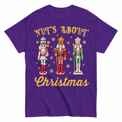 Nuts About Christmas - Xmas Lovers Nutcracker Joke T-Shirt - product view 2