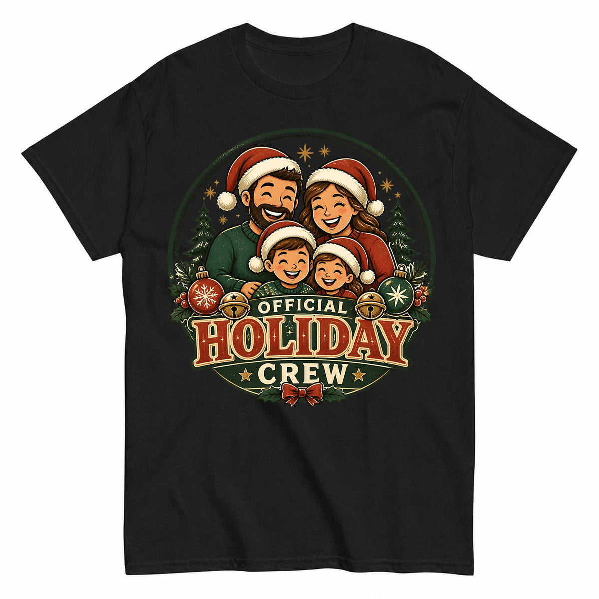 Official Holiday Crew Christmas Family T-Shirt - product view 1