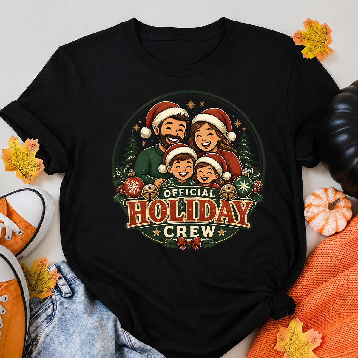 Official Holiday Crew Christmas Family T-Shirt - product view 5