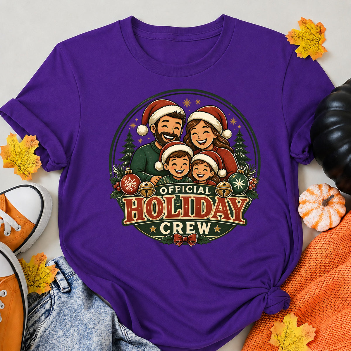 Official Holiday Crew Christmas Family T-Shirt - product view 6