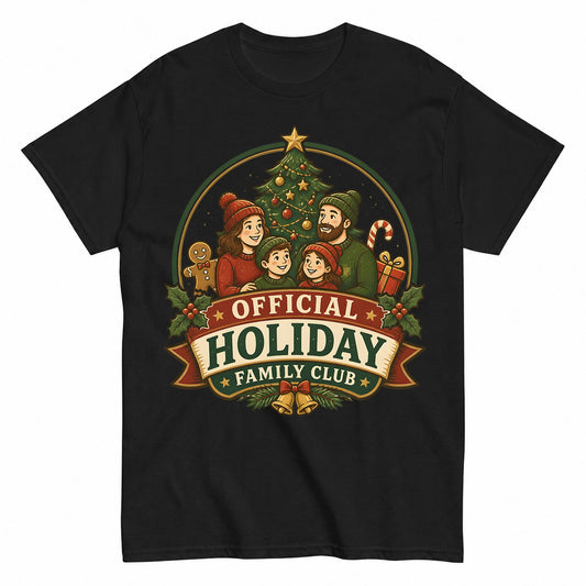 Official Holiday Family Club Christmas Family T-Shirt - product view 1