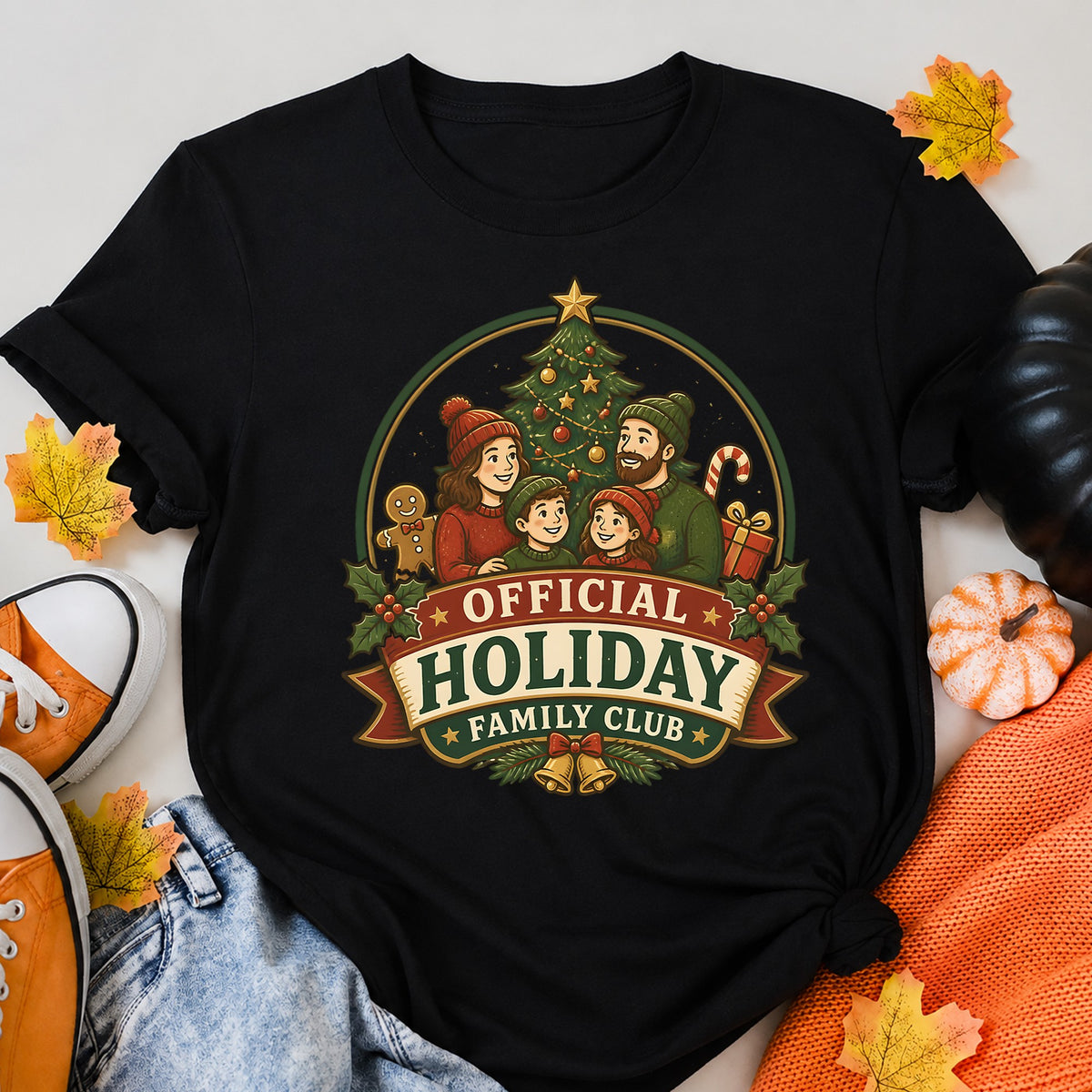 Official Holiday Family Club Christmas Family T-Shirt - product view 5