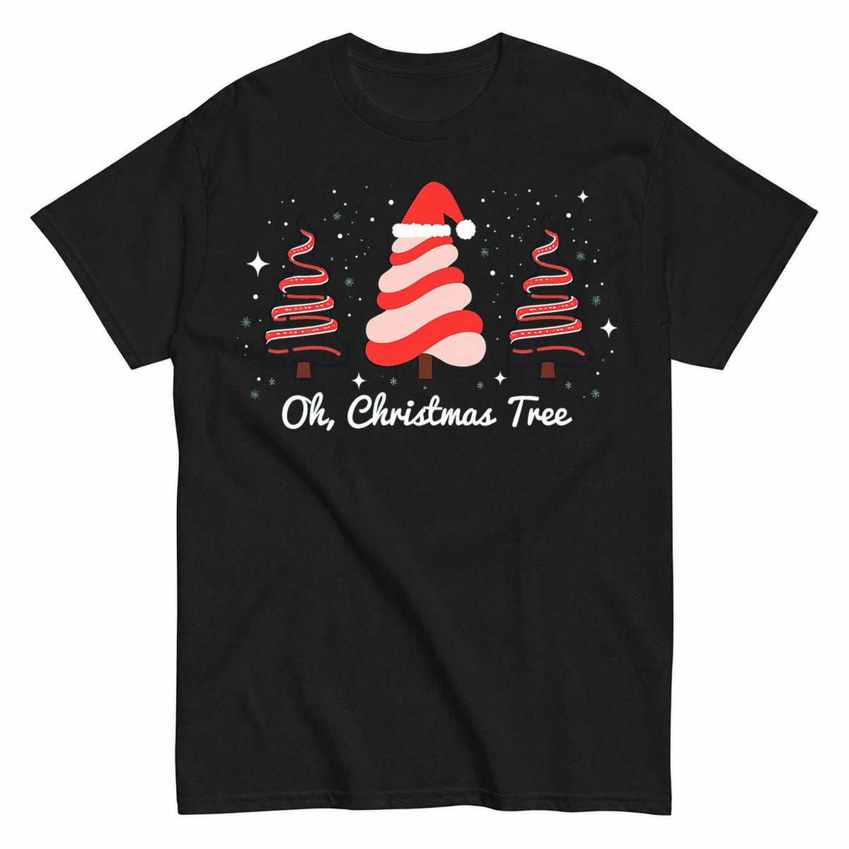 Oh Christmas Tree Santa Hat Trio T-Shirt - product view 1