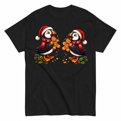Puffins Eating Christmas Cookies T-Shirt - product view 1