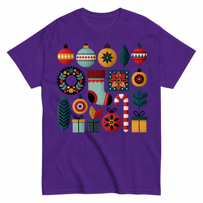 Retro Midcentury Modern Christmas Holiday Elements T-Shirt - product view 2