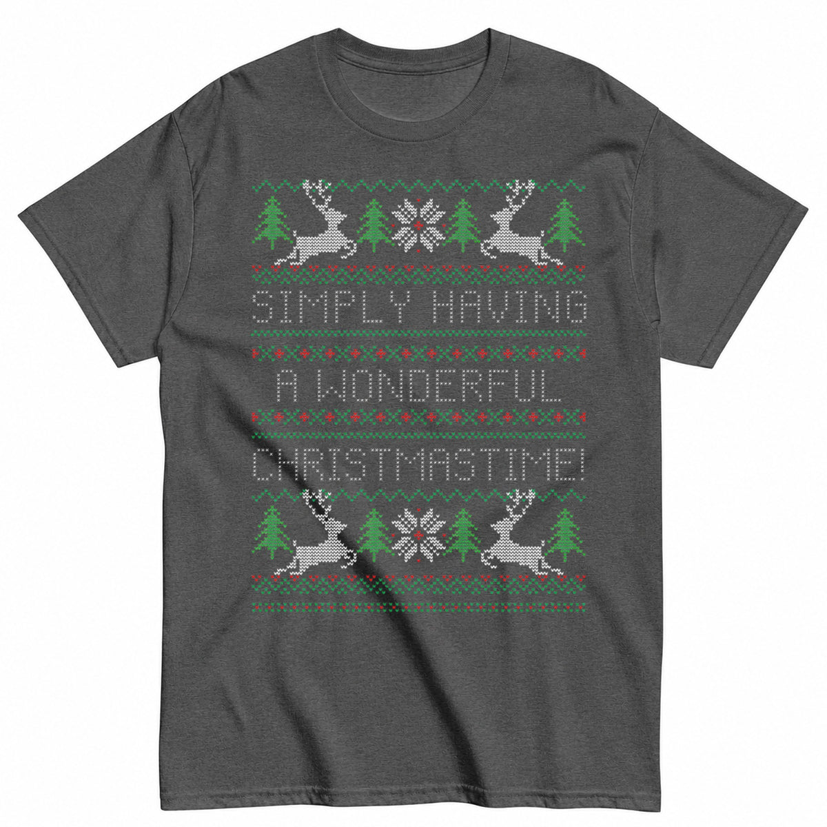 Retro Wonderful Christmastime Holiday Seasonal Aesthetic Art Christmas T-Shirt - product view 3