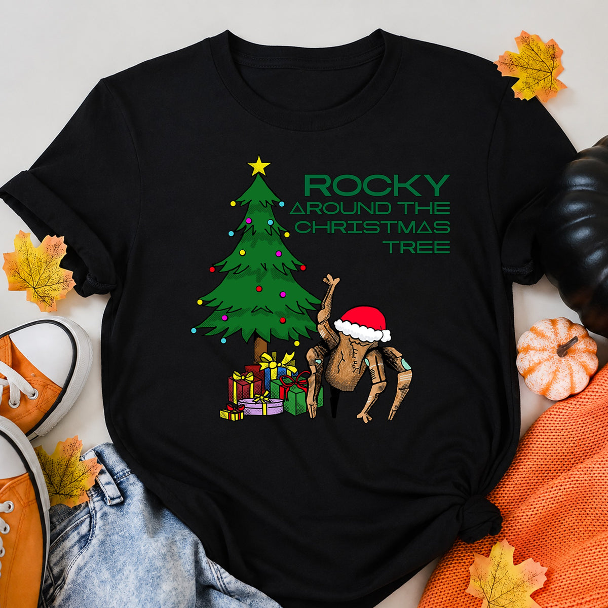 Rocky Around The Christmas Tree T-Shirt - product view 5