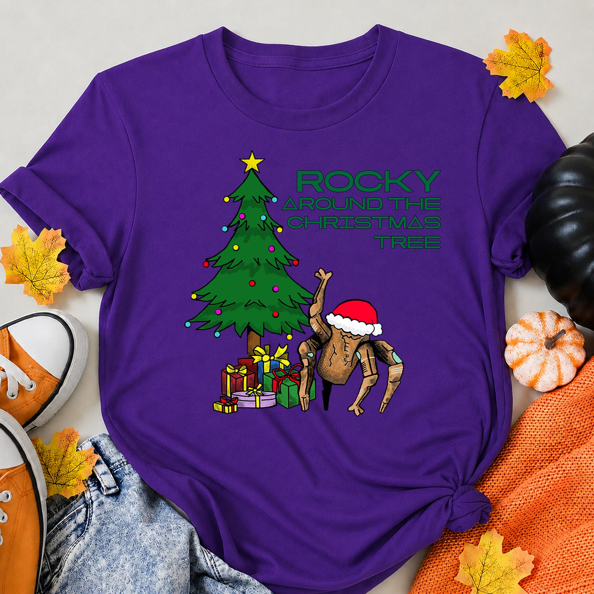 Rocky Around The Christmas Tree T-Shirt - product view 6