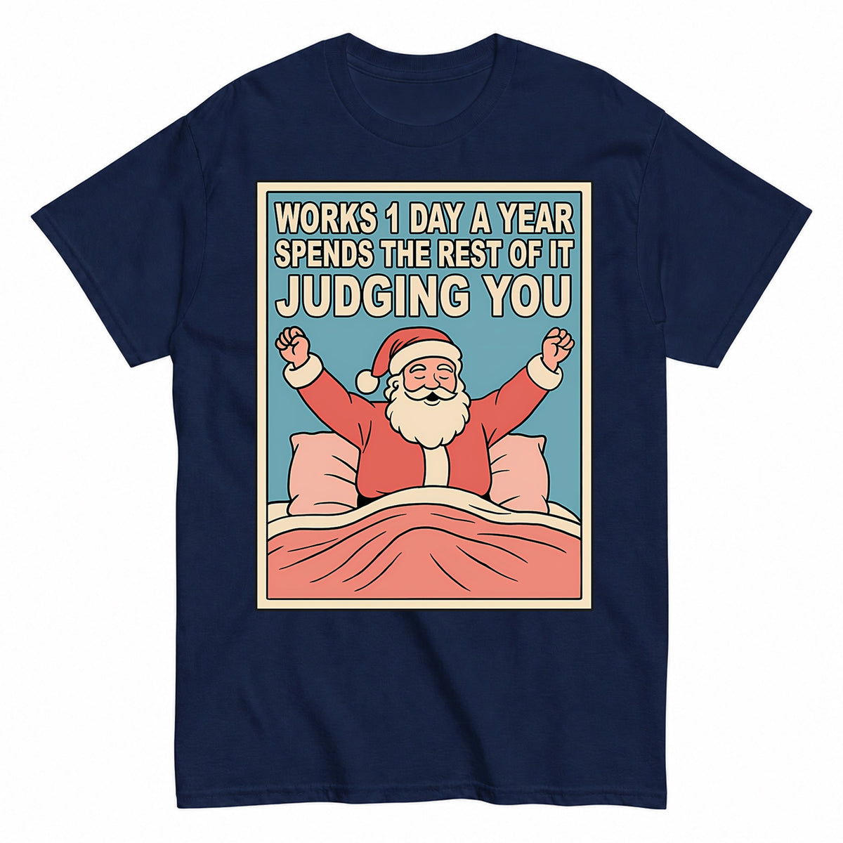Santa Clause Meme Christmas T-Shirt - product view 4