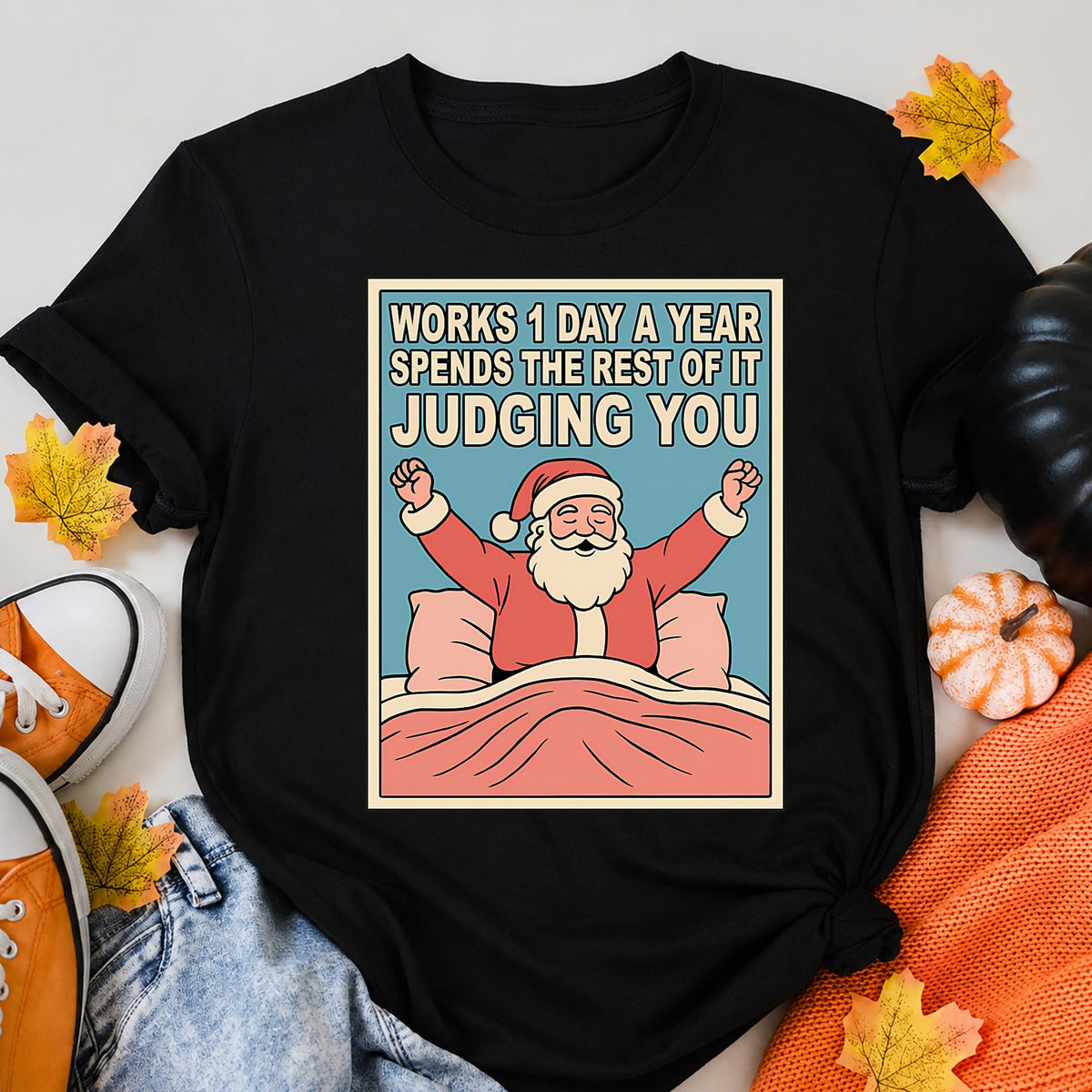 Santa Clause Meme Christmas T-Shirt - product view 5