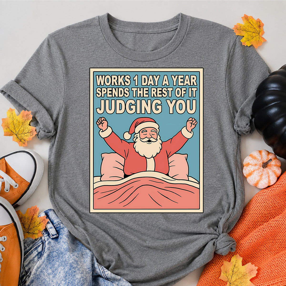 Santa Clause Meme Christmas T-Shirt - product view 7