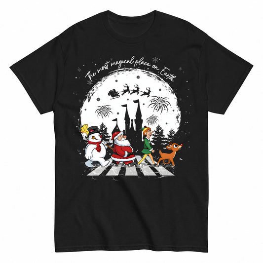 Santa Friends Abbey Road Christmas Parody T-Shirt - product view 1