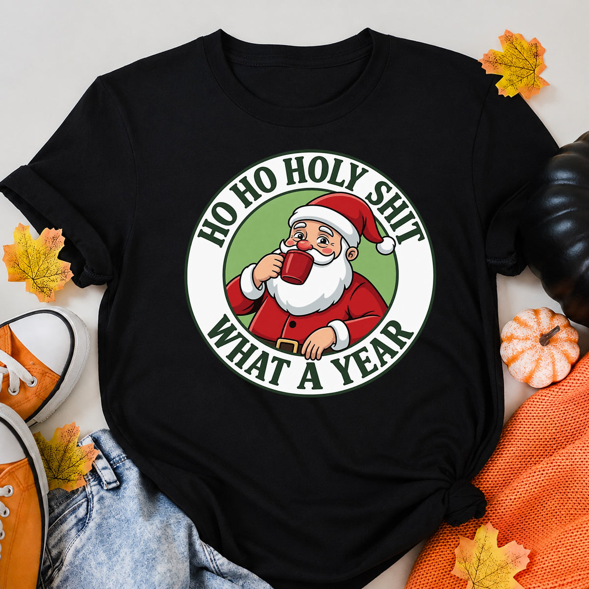 Santas Christmas Coffee T-Shirt - product view 5
