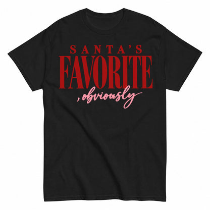 Santas Favorite Obviously Christmas T-Shirt - product view 1