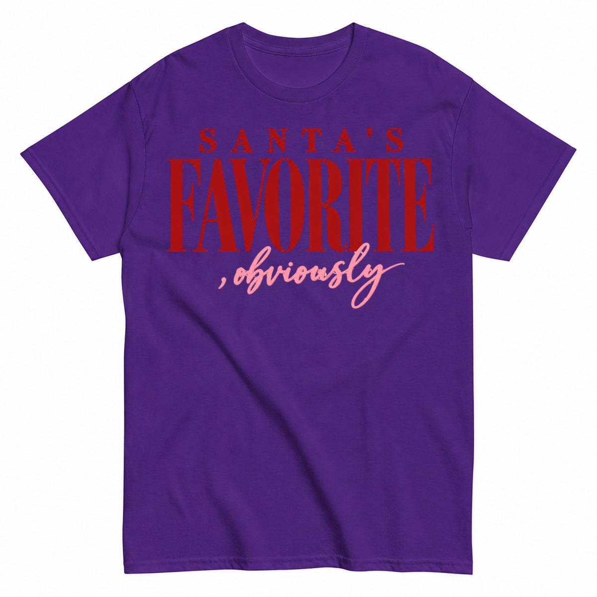 Santas Favorite Obviously Christmas T-Shirt - product view 2