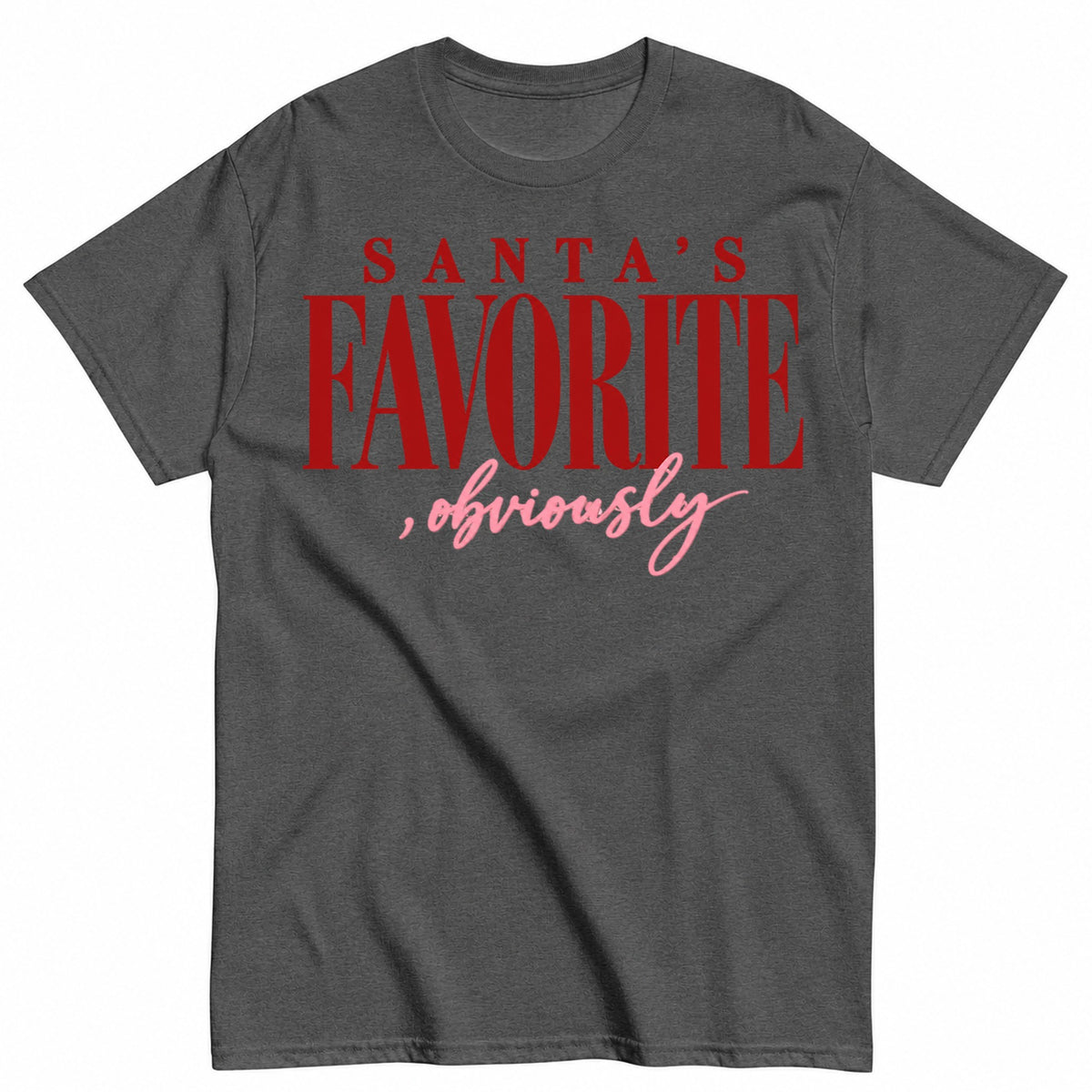 Santas Favorite Obviously Christmas T-Shirt - product view 3