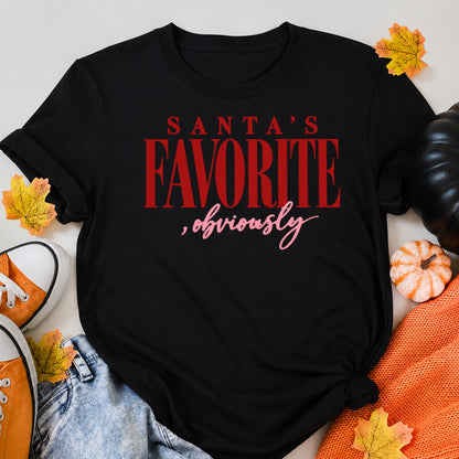 Santas Favorite Obviously Christmas T-Shirt - product view 5
