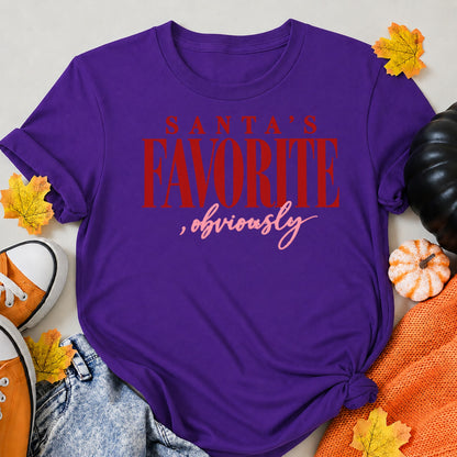 Santas Favorite Obviously Christmas T-Shirt - product view 6