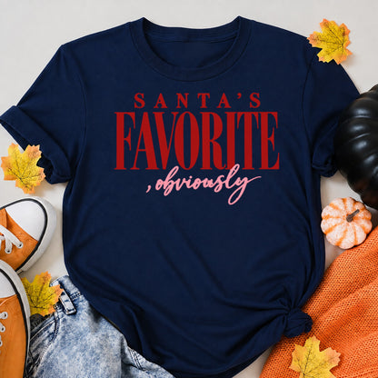 Santas Favorite Obviously Christmas T-Shirt - product view 8