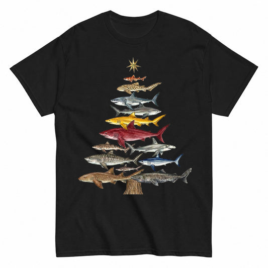 Shark Lovers Christmas Tree T-Shirt - product view 1