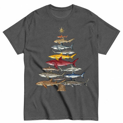 Shark Lovers Christmas Tree T-Shirt - product view 3