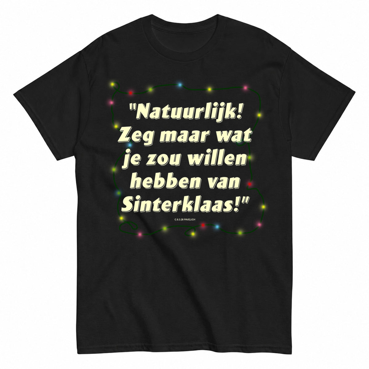Sinterklaas Lights Christmas T-Shirt - product view 1