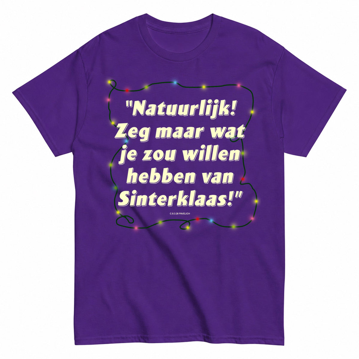 Sinterklaas Lights Christmas T-Shirt - product view 2