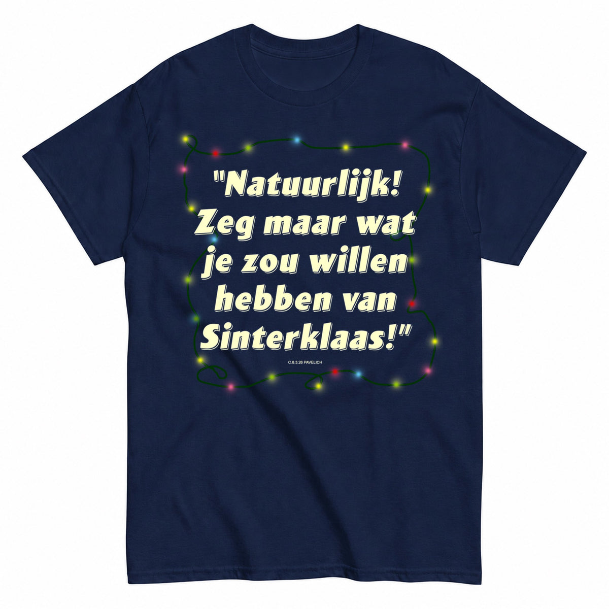 Sinterklaas Lights Christmas T-Shirt - product view 4