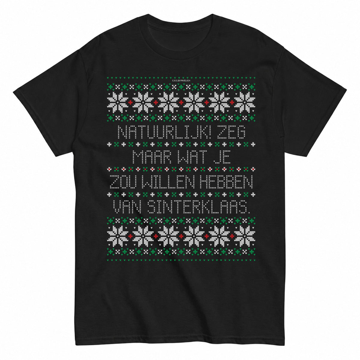 Sinterklaas Ugly Christmas Sweater T-Shirt - product view 1