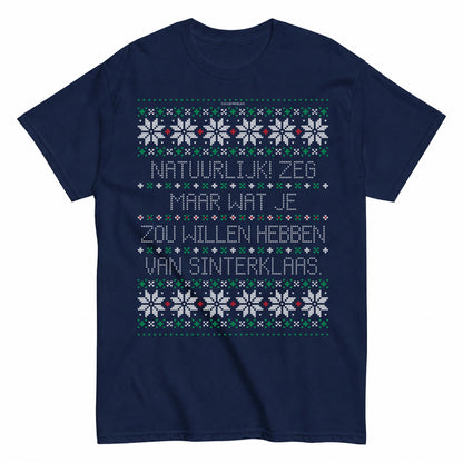 Sinterklaas Ugly Christmas Sweater T-Shirt - product view 4