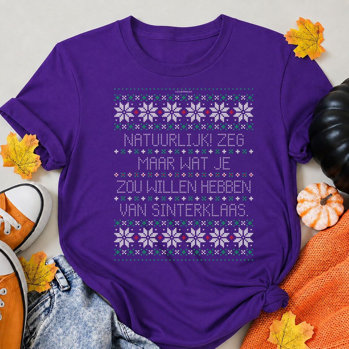Sinterklaas Ugly Christmas Sweater T-Shirt - product view 6